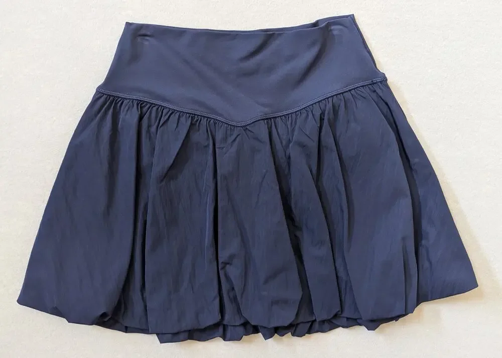 NWT Aerie OFFLINE Real Me Bubble Skort Royal Navy Blue Size L